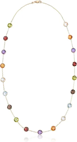 Miniatura 3 de Ross-Simons 1380 ct tw Bezel-Set Multi-Gemstone Station Necklace in 14kt Yellow Gold