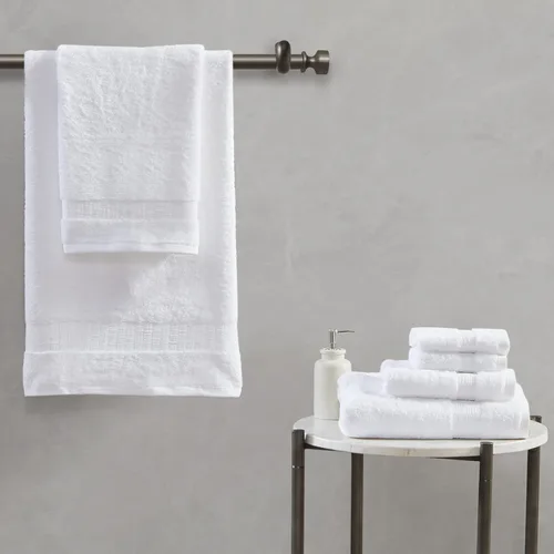 Miniatura 9 de Madison Park SIGNATURE Luce - Lujoso juego de toallas de baño 100% algodón egipcio, sedosas, suaves y altamente absorbentes, calidad de spa premium