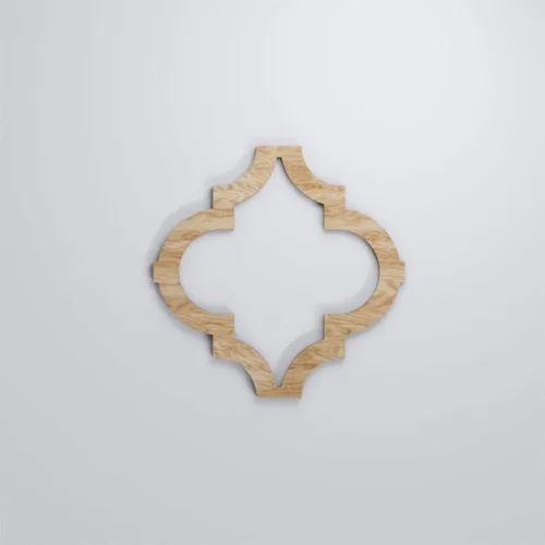 Miniatura 5 de Ekena Millwork 7 3/8"W X 7 3/8"H Extra Pequeña Marrakech Decorativos Paneles De Pared De Madera De Calado, Roble Rojo rojo (Red Oak)