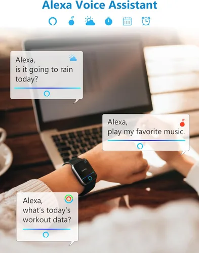Miniatura 2 de Reloj inteligente, 1.83'' Smartwatch para mujeres y hombres, responde y realiza llamadas, Alexa, reloj de fitness, IP68 impermeable, rastreador