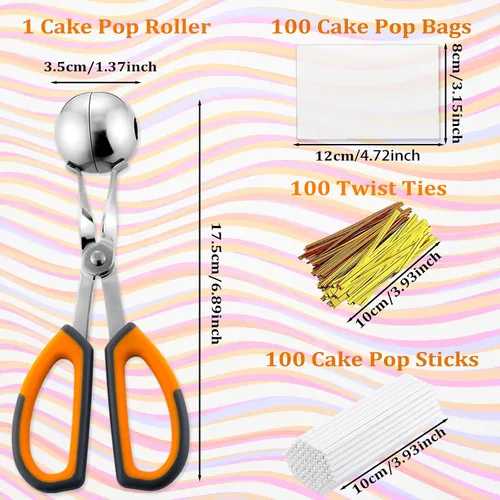 Miniatura 2 de Kit para hacer pasteles – Incluye 100 palitos, 100 bolsas, molde, herramientas para pasteles y paletas