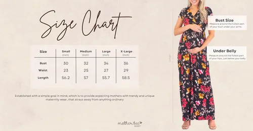 Miniatura 5 de Vestido de maternidad de manga corta para mujer, fabricado en EE.UU.