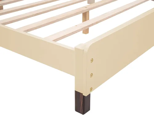 Miniatura 7 de Quarte Cama de plataforma de madera de tamaño matrimonial para niños con cabecera en forma de casa y luces nocturnas activadas por movimiento,