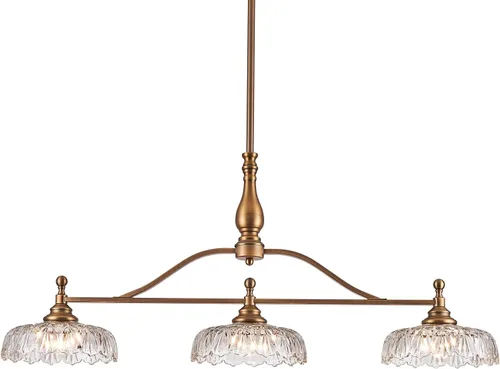 HDDFL Candelabros Lámpara Colgante Accesorio de Luz Vintage Accesorios de Iluminación Colgante 3 Luces Candelabro Latón Mate Cocina Lámpara Colgante