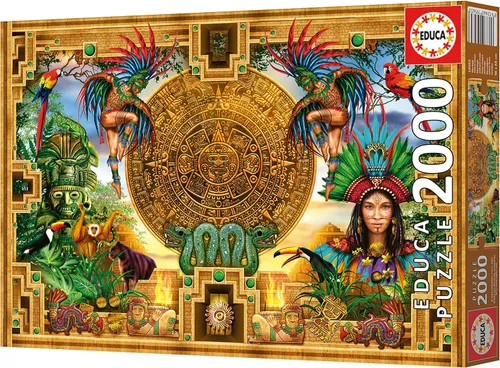 Miniatura 4 de Educa - Rompecabezas de 2000 piezas para adultos Montago azteca maya. 14 años (19565)