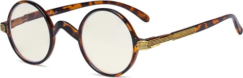 Miniatura 8 de Eyekepper Lentes de filtro de luz azul, lentes de computadora, lectores de bloqueo redondo pequeño con bisagras de resorte, Lente Lente