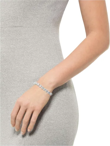 Miniatura 2 de Tienda Essentials Plated Sterling Silver Round Cut Cubic Zirconia Tennis Bracelet
