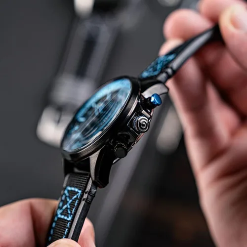 Miniatura 6 de AVI-8 Reloj Hawker Harrier Dual Retrograde Cronógrafo Correa de Cuero Genuino