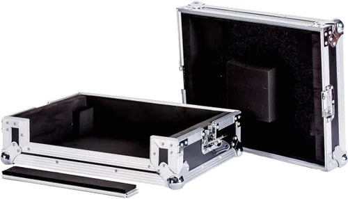 Miniatura 2 de Funda de vuelo Karaoke Dj Station completa con cubierta extraíble y puerta delantera, hardware resistente suficiente espacio en la parte trasera