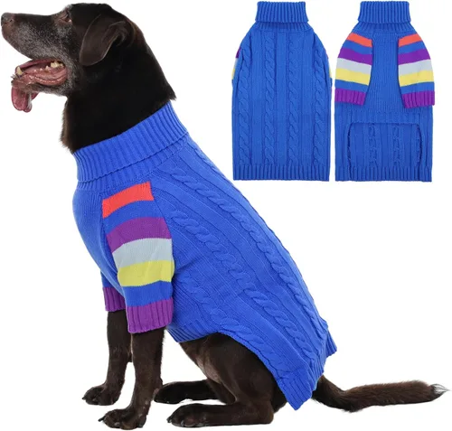 Miniatura 27 de Suéter para perro, cálido, cómodo y grueso para perros de tamaño grande, suéteres de Navidad para perros, suéteres de invierno, suéter de punto