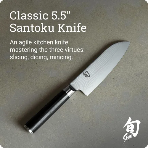 Miniatura 3 de Shun Cuchillo Santoku clásico de 5 1/2" Negro