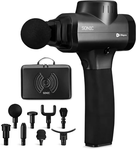 Miniatura 8 de LifePro Pistola de masaje y soporte para pistola de masaje (se vende por separado) - Masajeador muscular de percusión para atletas con 8 cabezales