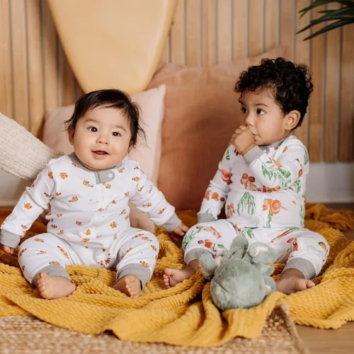 Miniatura 57 de Burt's Bees Baby - Pijama de una pieza para bebé, mameluco para dormir y jugar, algodón 100% orgánico, cremallera frontal