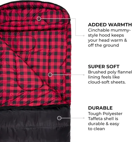 Miniatura 4 de Teton Celsius XXL Sleeping Bag, Cold Weather Sleeping Bags for Adults and Kids, Camping Made Easy and Warm. Compression Sack Included, 35F, 25F, 0F