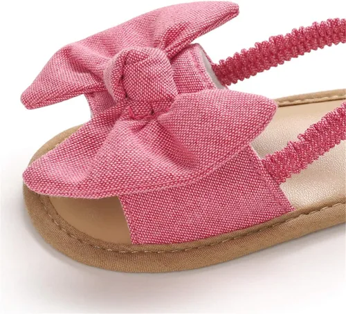 Miniatura 6 de COSANKIM Sandalias de verano para bebés y niñas con suela suave de flores, zapatos de vestir para cuna, recién nacidos, para recién nacidos