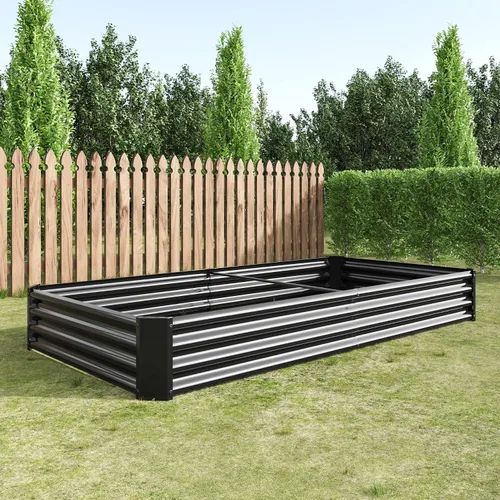 Miniatura 6 de Cama de jardín elevada galvanizada para verduras, jardineras elevadas al aire libre, camas de jardín elevadas de metal, kit de acero para verduras