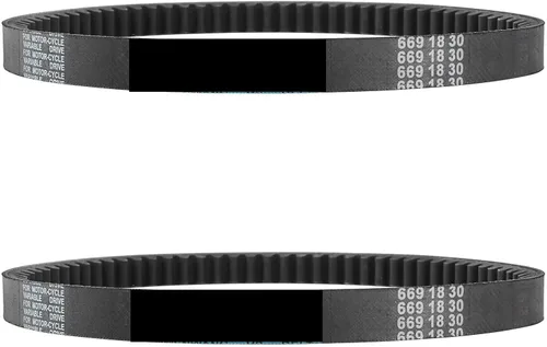 Miniatura 2 de 2Pcs CVT Drive Belt Compatible with 49cc 50cc 80cc GY6 4-Stroke Engine 139QMA 139QMB 1P39QMB 669-18-30 ATV Scooter Go Kart ATM VIP