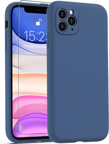 Miniatura 100 de DEENAKIN Funda de silicona compatible con iPhone 12 con protector de pantalla, mejora la protección de la cámara, funda protectora suave y flexible