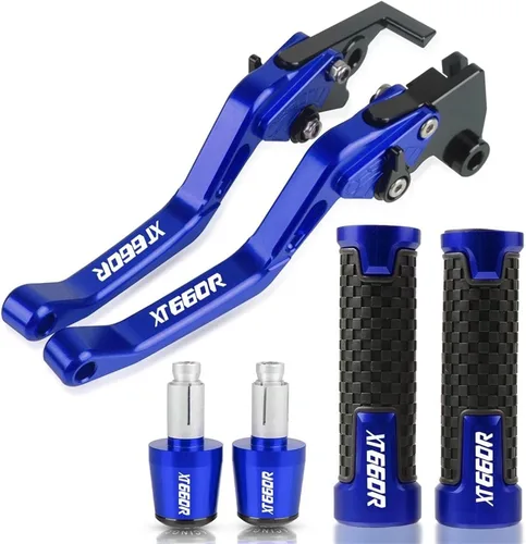 Miniatura 9 de Palancas de freno Accesorios de motocicleta CNC Palancas de embrague de freno Manillar Manillar Agarres extremos para Yamaha XT660R XT 660R