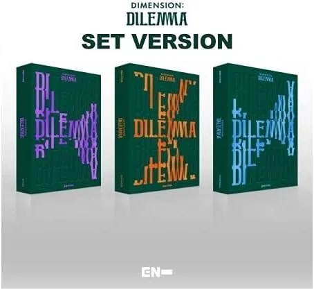 ENHYPEN Dimensión: Dilema 1er Álbum 3 Ver Set CD+1p Póster Plegable+1p Póster Plegable En Paquete+Libro De Foto+Libro Letro+1p PhotoCard+1p