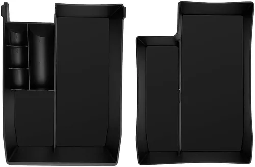 Miniatura 10 de CDEFG Organizador de accesorios de consola central para Chevy Blazer 2019-2025 2026 Material ABS, bandeja de inserción de caja de reposabrazos Negro