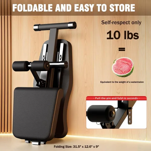 Miniatura 8 de ALSO GO Adjustable Weight Bench, Workout Benches with Leg Extension & Extended Headrest, Foldable Incline Decline Bench Press, Roman Chair, Full