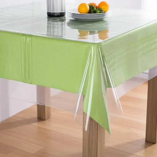 Miniatura 4 de BNYD - Protector de mantel de plástico transparente, vinilo para mantel (54" x 54")