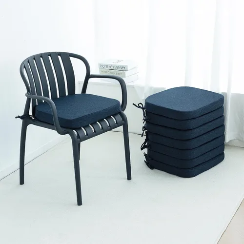 Miniatura 14 de Helios&Hestia Cojines para sillas de comedor de interior con lazos para cocina, cojines de asiento para exteriores con funda extraíble, parte Beige