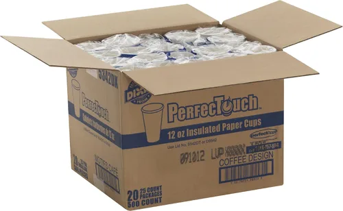 Miniatura 4 de Georgia-Pacific PerfecTouch 5342DX WiseSize Coffee Dreams - Vaso de papel aislante, capacidad de 12 onzas (caja de 20 mangas, 25 por manga)