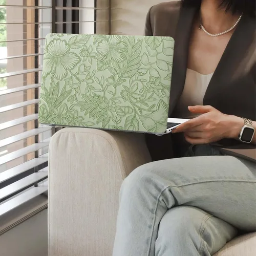 Miniatura 5 de iCasso Funda para MacBook Air de 13 pulgadas 2017-2010 versión anterior modelo A1466 A1369, carcasa rígida de cuero retro para MacBook Air de 13