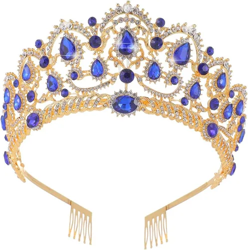 Kamirola - Corona de tiaras para mujeres y niñas, diademas de cristal con peine para novia, boda y fiesta, fiesta de graduación, disfraces góticos
