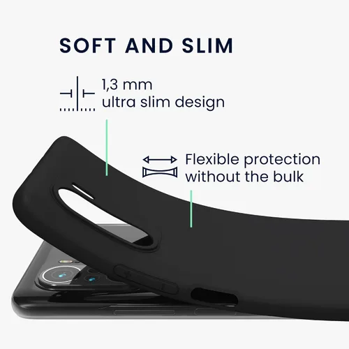 Miniatura 2 de kwmobile Funda compatible con Xiaomi Mi 11i / Poco F3 - Funda protectora de silicona TPU suave y delgada - Negro