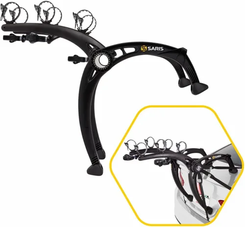Miniatura 12 de Saris Bones EX - Portaequipajes para maletero de auto para 2 bicicletas, duradero, libre de óxido, correas anti-balanceo, fabricado en EE. UU.