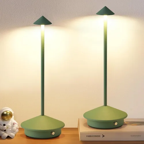 Miniatura 13 de Juego de 2 lámparas de mesa modernas inalámbricas, lámparas de escritorio LED portátiles, iluminación con batería recargable de 5000mAh
