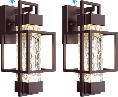 Miniatura 11 de PARTPHONER Luminarias Modernas para Exteriores con Sensor de Anochecer a Amanecer, Paquete de 2, Aplique de Pared Exterior de 15" Impermeable
