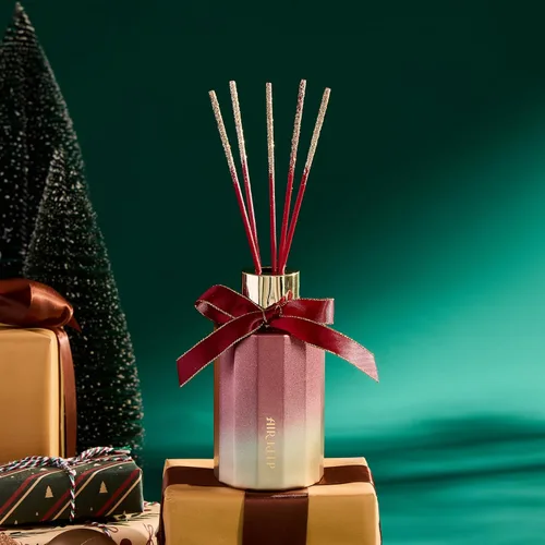 Miniatura 2 de Airkeep - Juego de Difusor de Cañas - Especias Navideñas Difusor de Canas Navideño con 8 Varillas de Junco - Difusor de Aceite Perfumado
