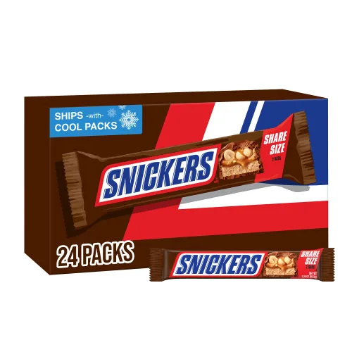 Miniatura 10 de Barras de caramelo y chocolate tamaño grande Snickers
