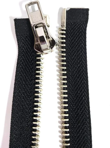 Miniatura 10 de Leekayer #8 Cremalleras de 32 pulgadas para chaquetas, abrigos de costura, manualidades, chaqueta separadora plateada, cremallera de 31.9 in