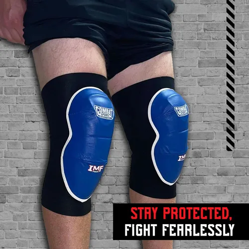 Miniatura 4 de Rodilleras MMA Avanzadas de Combat Sports IMF Tech™ – Espuma Moldeada por Inyección, Superficie de Golpeo de Cuero, Manga de Apoyo de Neopreno