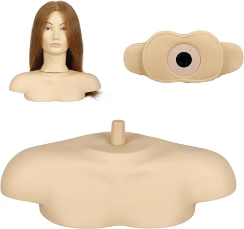 Miniatura 10 de Soporte de cabeza de maniquí, maniquí de hombro, cosmetología y entrenamiento de peluquería en entornos domésticos y de salón, soporte de hombro