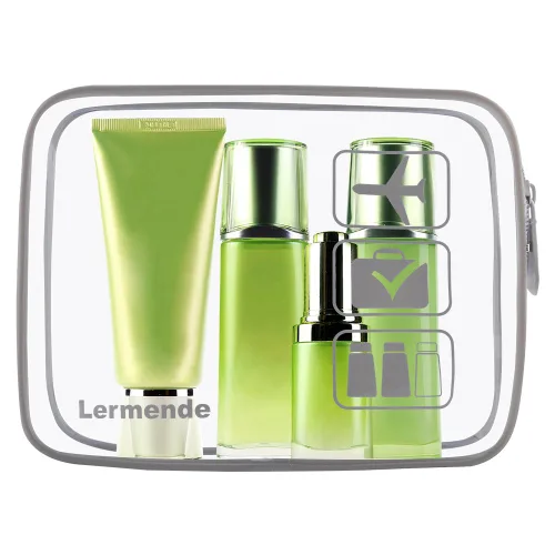 Miniatura 3 de Bolsa de aseo transparente Lermende aprobada por la TSA, bolsa de viaje de mano, bolsa de equipaje de mano de un cuarto, tamaño 3-1-1, bolsa de aseo