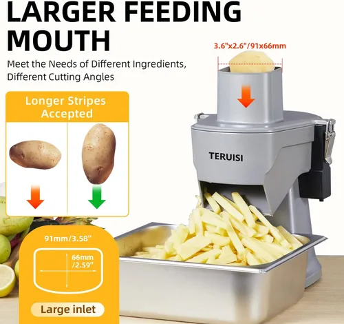 Miniatura 4 de Picadora Eléctrica de Verduras 4-en-1, Procesador de Alimentos Cortador de Verduras de 200W, Cortador de Alimentos para Vegetales Con Función