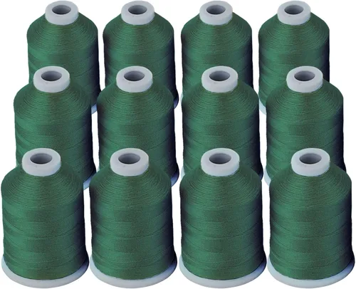Miniatura 11 de Simthread Hilo de coser para todos los propósitos, 12 carretes tamaño 40D/2 hilo de poliéster para costura, acolchado y máquina de coser, prácticos