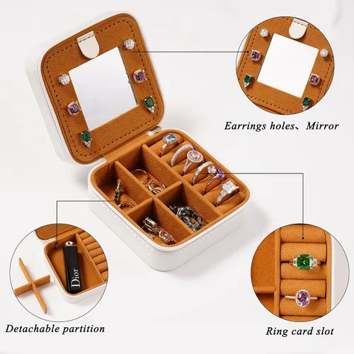 Miniatura 2 de Yesteel Joyero con inicial, organizador de joyas, cajas de joyería para viajes, mejores amigas, regalos de cumpleaños para mujeres, regalos