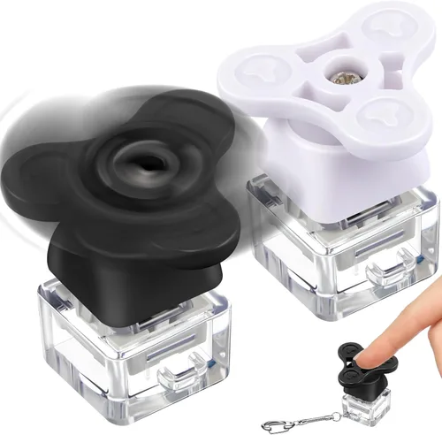 Miniatura 12 de Taiyin - Llavero de juguete con teclado clicker, juguete de descompresión con botón, llavero antiestrés, regalo para adultos para pasar el tiempo
