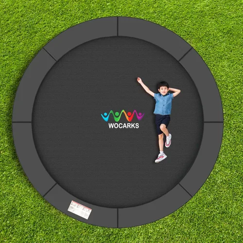 Miniatura 4 de Almohadilla para Trampolín, 10ft 12ft 14ft 15ft 16ft Almohadilla de Seguridad de Repuesto para Trampolín, Impermeable y Resistente al Desgarro Negro