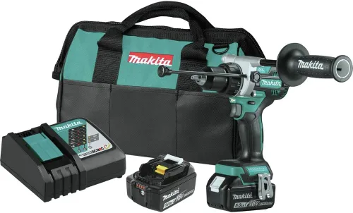 Makita XPH14T-R 18V LXT Kit de taladro de martillo inalámbrico de iones de litio de 1/2 pulgada sin escobillas con 2 baterías (5 Ah) (renovado)