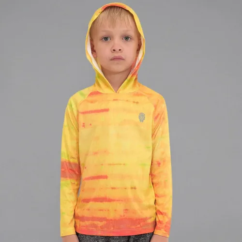 Miniatura 7 de Sudaderas con capucha para niños al aire libre, camisetas atléticas juveniles, protección solar UPF 50+
