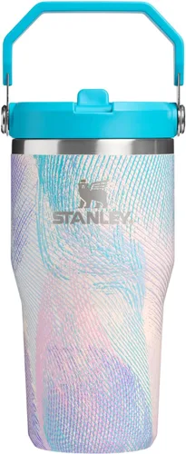 Miniatura 63 de Stanley IceFlow - Vaso con pajilla abatible con asa, de 20 onzas, tapa giratoria y popote abatible, botella de agua resistente a fugas, acero