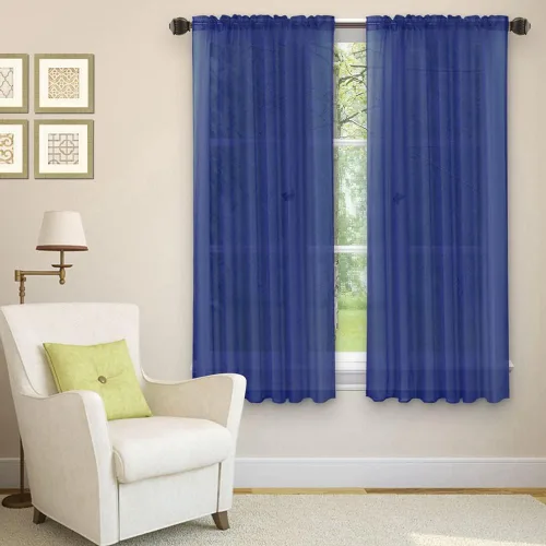 Miniatura 7 de Golden Linens LLC Juego de 2 paneles transparentes de color gris para ventana, bolsillo para barra, 54 pulgadas de ancho x 84 pulgadas de largo cada